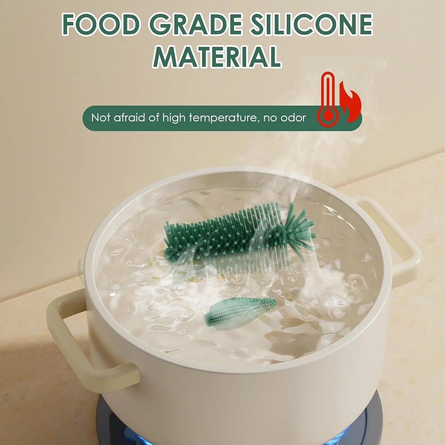 3-in-1 Silicone Baby Bottle Cleaning Set – BPA-Free Brushes for Bottles, Nipples & Straws