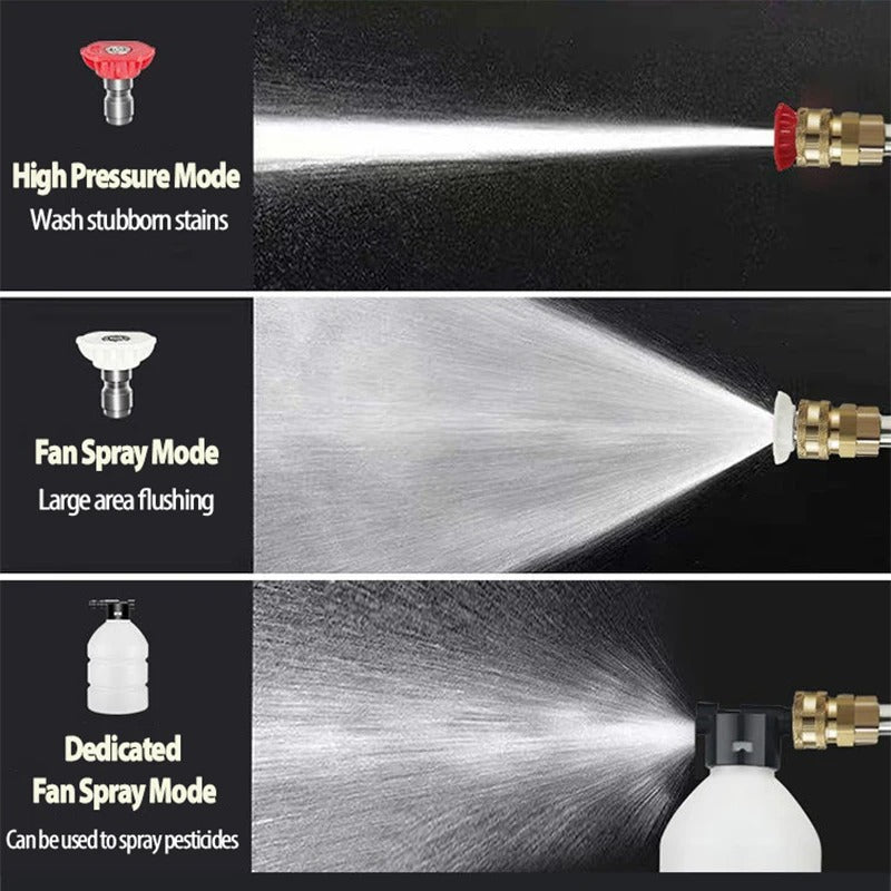 Portable Cordless High Pressure Washer Gun – Rechargeable Car & Home Cleaner.
