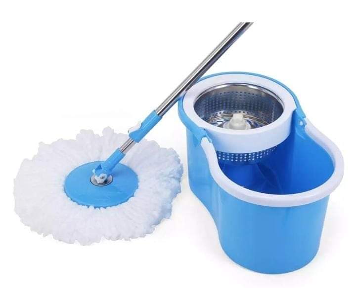 Easy Spin Mop Set | 360° Microfiber Mop with Steel Bucket