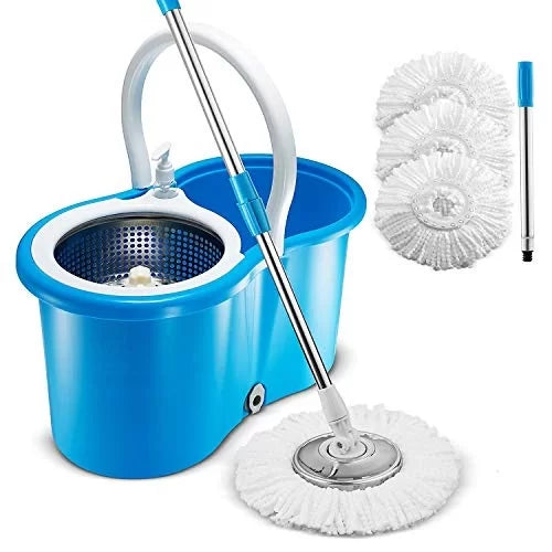 Easy Spin Mop Set | 360° Microfiber Mop with Steel Bucket