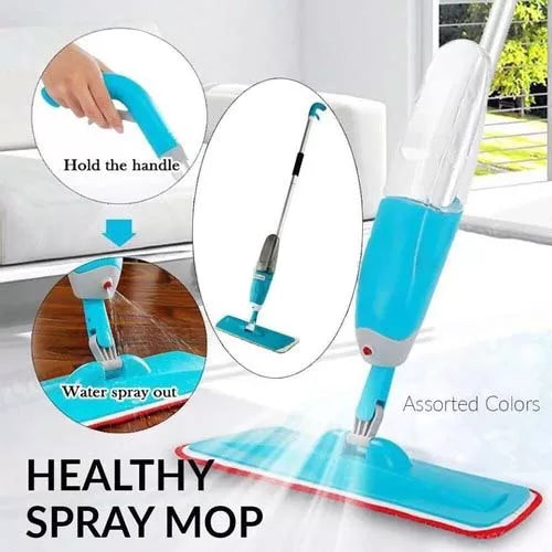 Healthy Spray Mop | Easy Floor Cleaning with Refill Bottle & Vacuum Option