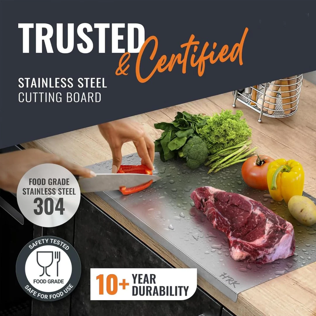 Stainless Steel Cutting Board | Durable, Hygienic & Easy to Clean(IMPORTED)