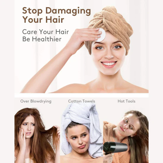 Microfiber Hair Drying Cap Towel.