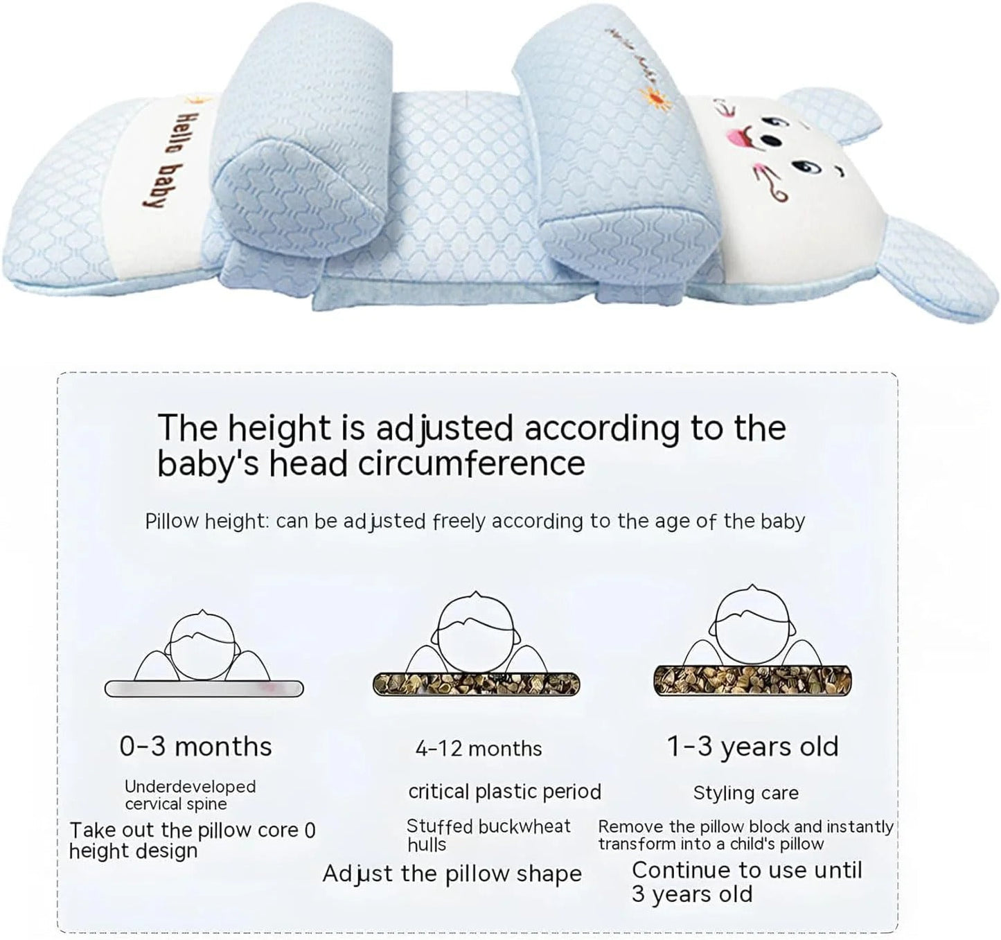 Comfortable Baby Head Shaping Pillow
