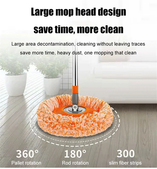 360° Spin Mop with Extendable Handle – Multi-Use Microfiber Cleaner