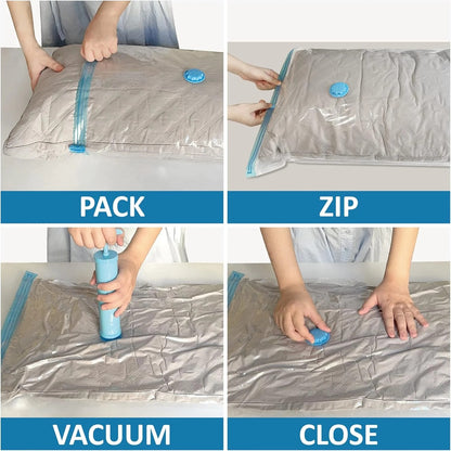 Vacuum Storage Bags with Hand Pump – Save Space & Protect Clothes