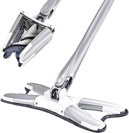 X-Type Hand-Free Squeeze Mop | Microfiber Flat Mop for Easy Cleaning